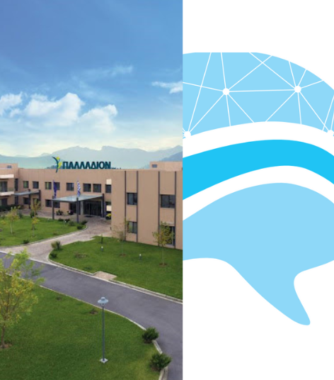 Picture combining Palladion center view from above and Neuroanadrasi Athens logo